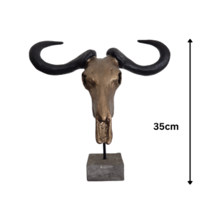 Buffalo Skull Metallic - 35cm
