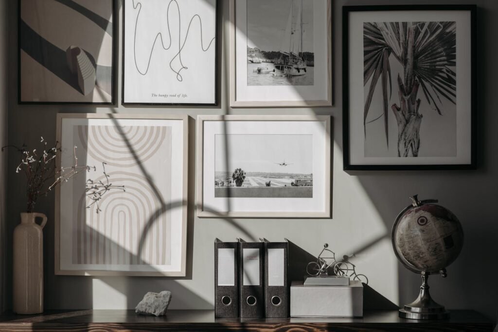 modern sculptural decor styled in contemporary home